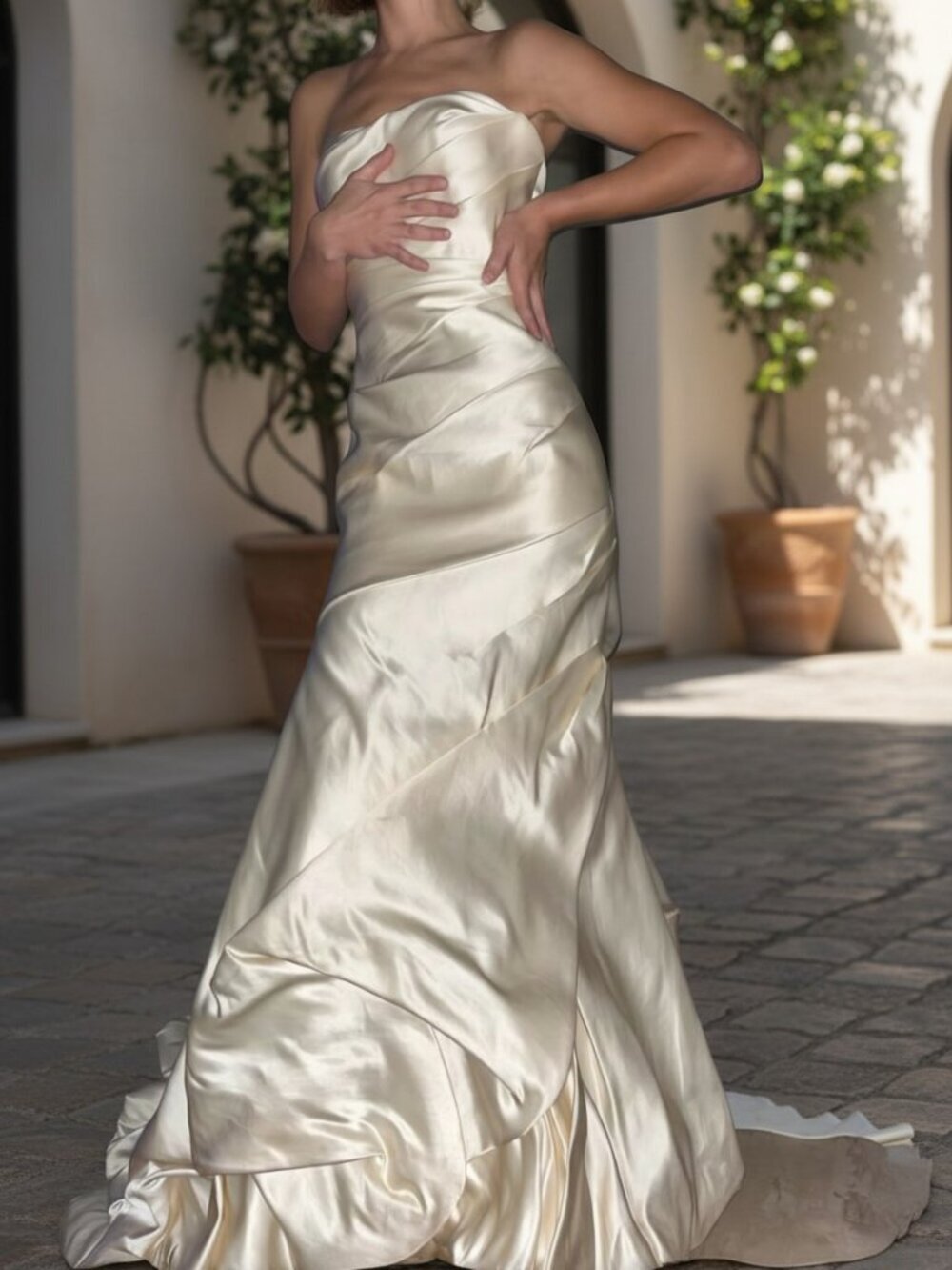 Authentic Winnie Couture "Romona" Fit & Flare Wedding Dress sz small